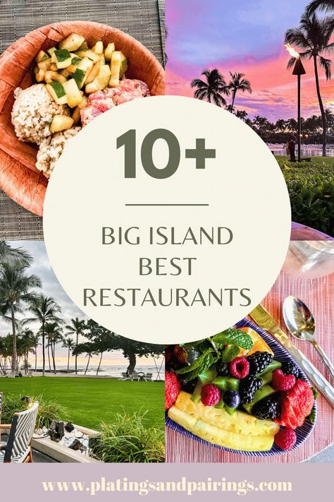 Headed to Hawaii and wondering what the best Big Island restaurants are? From a casual lunch spot, to the best restaurants to watch the sunset with a fine dining experience, I've got you covered. Here are the 10+ BEST restaurants on the Big Island. // kona // waimea Best Things To Do On The Big Island, Best Places To Eat In Kona Hawaii, Kona Restaurants The Big Island, Best Restaurants Big Island Hawaii, Big Island Hawaii Restaurants, Waimea Big Island, Big Island Hawaii Food, Kona Restaurants, Leftover Chicken Breast