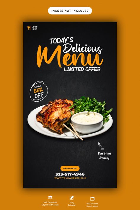 Menu Design Layout, Menu Cover Design, Food Promotion, Restaurant Poster, Menu Flyer, Food Menu Template, Ayam Bakar, Todays Menu, Breakfast Restaurants