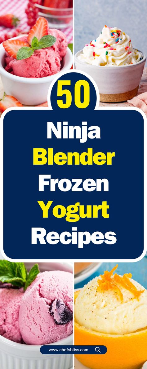 50+ Delicious Ninja Blender Frozen Yogurt Recipes You Must Try! Ninja Fruit Smoothies Recipes, Blender Frozen Yogurt, Blender Jet Recipes Healthy, Ninja Storm Recipes, Ninja Frozen Yogurt, Ninja Auto Iq Blender Recipes, Ninja Professional Plus Blender Recipes, Ninja Blender Ice Cream Recipes, Fruit Smoothie Recipes With Yogurt