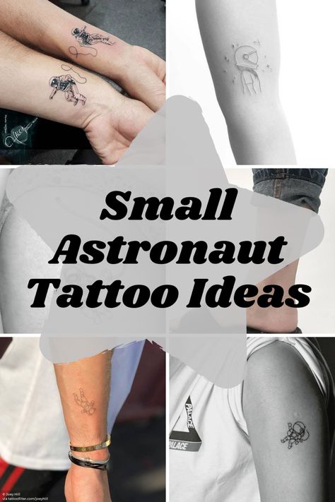 73+ Astronaut Tattoo Ideas That Are Out of This World - TattooGlee Small Astronaut Tattoo Simple, Astronaut Tattoo Minimalist, Small Space Tattoo Ideas, Simple Astronaut Tattoo, Small Space Tattoos, Small Astronaut Tattoo, Astronaut Helmet Tattoo, Small Space Tattoo, Astronaut Tattoo Design