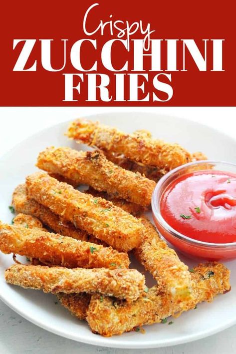 Zucchini Frys, Zucchini Fried, Crispy Zucchini Fries, Zucchini Fries Baked, Crispy Zucchini, Easy Make Ahead Appetizers, Waldorf Salad Recipe, Fried Veggies, Cooking Projects