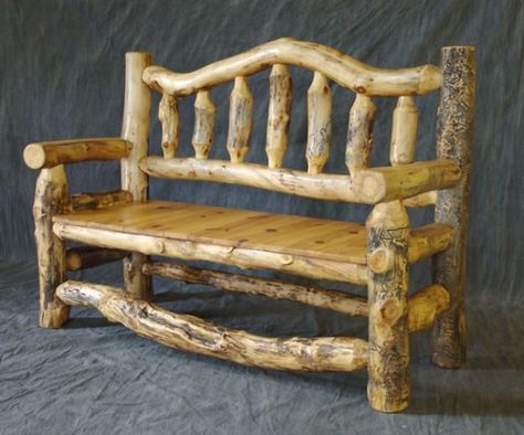 Log furniture ideas Log Furniture Plans, Log Bench, Rustic Outdoor Furniture, Rustic Log Furniture, Cabin Furniture, Contemporary Bedroom Furniture, Rustic Wood Furniture, Rustic Chair, Woodworking Workbench