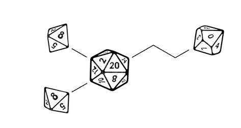 D20 Line Art, Dnd Matching Tattoos, Dice Tattoo Dnd, Dnd Dice Tattoo Design, D&d Dice Tattoo, Dnd Tattoo Ideas Simple, D20 Dice Tattoo, Dnd Line Art, Dungeons And Dragons Tattoos