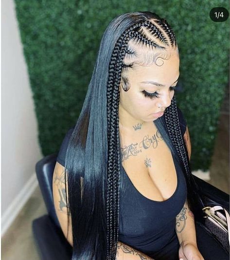 braids in front weave in back, Braided Half Up Half Down Hair, September Books, Sew In Braids, Low Ponytail Hairstyles, Half Braid, Protective Hair, Sew In Hairstyles, Vacation Hairstyles, Vacation Essentials