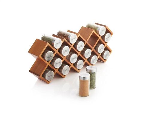 14 items that curb clutter in your kitchen - TODAY.com Wood Spice Rack, Herb Jar, Spice Storage, Diy Kitchen Storage, Spice Organization, Spice Rack, Spice Jars, Diy Kit, Food Storage Containers