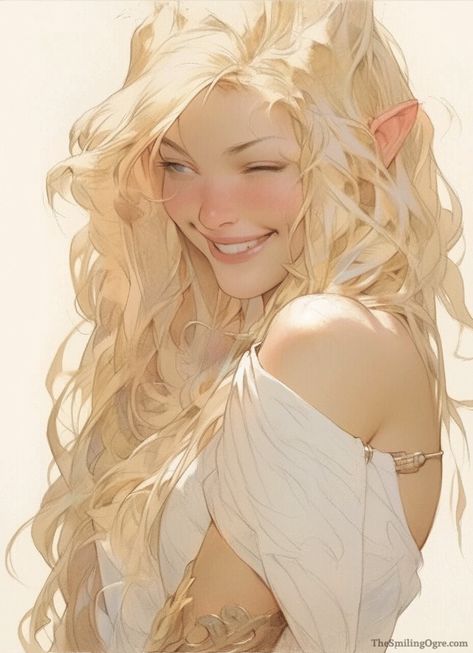 Dragon Line Art, Blonde Hair Characters, Dragon Line, Anime Elf, Female Elf, Elf Art, World Of Wonder, Blonde Hair Shades, Shades Of Blonde