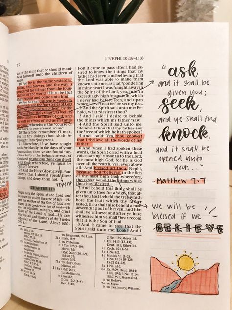 Book Or Mormon Scriptures, Marking Scriptures Lds Ideas, 1 Nephi Journaling, Book Of Mormon Annotations, Lds Scripture Study Ideas, Book Of Mormon Journaling Ideas, Book Of Mormon Verses, Lds Scripture Study Journal, Book Of Mormon Journal