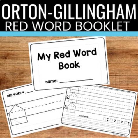 OG Red Word Book | Orton-Gillingham by Class Antics | TPT Imse Orton Gillingham Page, Red Words Orton Gillingham, Red Word, Orton Gillingham, Red Words, Book Names, Teacher Store, Teachers Pay Teachers, 1st Grade