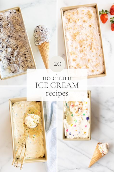 The best ice cream recipes ever! Whip up any of these delicious flavors and enjoy a sweet cold treat in no time! #nochurn #icecream #homemadeicecream Recipes With Condensed Milk, Churn Ice Cream Recipes, No Churn Ice Cream Recipes, Condensed Milk Ice Cream, Homemade Whipped Cream Recipe, Best Homemade Ice Cream, Easy Homemade Ice Cream, Churn Ice Cream, Whipped Cream Recipe