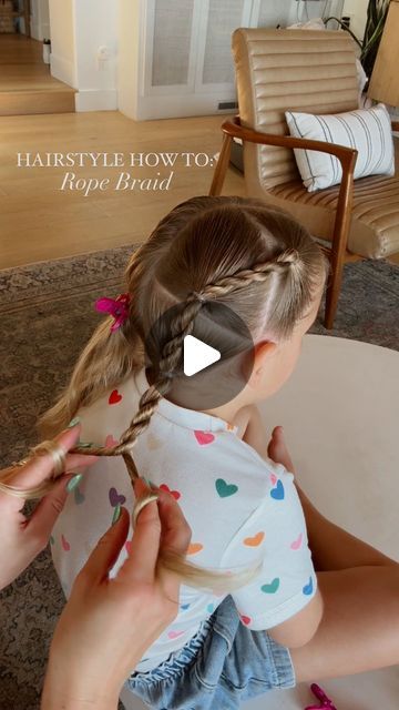 Camilla Thurman on Instagram: "Hope this helps ✨🫶🏻 If you have been around for a while then you already know we are constantly using rope braids in so many cute hairstyles. They just are a fun switch compared to a traditional braid. Try out these tips and see if it makes a difference ☺️  Comment ROPE BRAID and I will send you a DM to shop all of our favorite hair products we love and use   #ropebraid #ropebraids #twistedhair #twistedhairstyle #ropebraidtutorial #ropebraidhairstyle #hairtutorial #howtohair #howtohairdo #howtohairstyles #helpfultip #hairtip #hairhack #hairtipsandtricks" How To Rope Braid, Toddler French Braid, Heart Braids For Kids, Rope Braid Hairstyles, Rope Braid Tutorials, Lola Hair, Rope Twist Braids, Hairstyles Twist, Favorite Hair Products