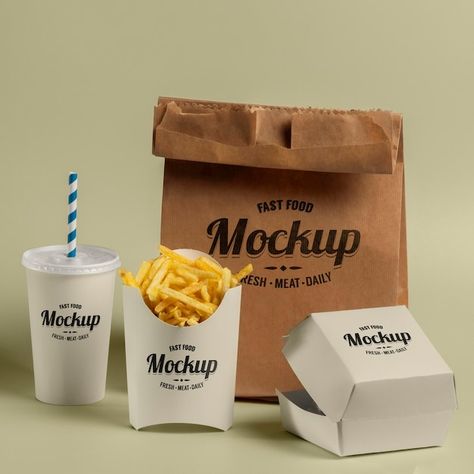 Fast Food Branding, Branding Mockups Free, Burger Packaging, Food Mockup, Restaurant Business Cards, Food Box Packaging, Food Doodles, Fast Food Menu, Food Branding