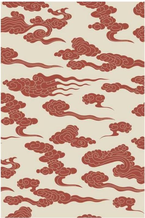 Chinese Clouds Art, Japanese Clouds Design, Chinese Clouds Tattoo, Japanese Cloud Art, Chinese Cloud Pattern, Asian Clouds, Chinese Pattern Design, Chinese Art Design, Chinese Clouds