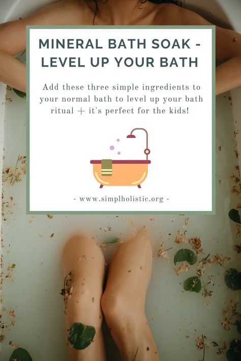 Mineral Bath Soak Diy, Magnesium Bath Benefits, Pregnancy Bath Soak, Magnesium Bath Soak Recipe, Healing Baths, Soothing Bath Soak, Bath Salts Diy Recipes, Bath Ingredients, Diy Bath Soak