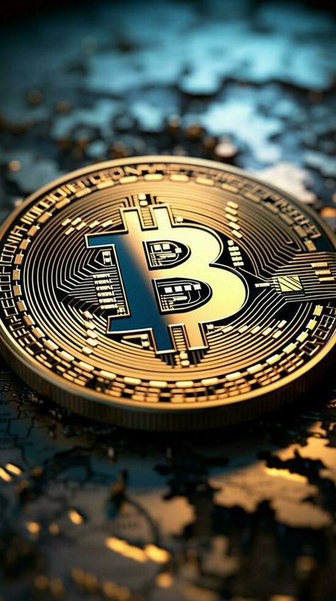 A world map graces the Bitcoin background, symbolizing its global influence Vertical Mobile Wallpaper AI Generated Bitcoin Hd Wallpaper, Best Wallpaper In The World, Bitcoin Background, Bitcoin Wallpaper, Bitcoin Investment, Tiktok Famous, Apple Gift Card, France Flag, Wallpaper Iphone Summer