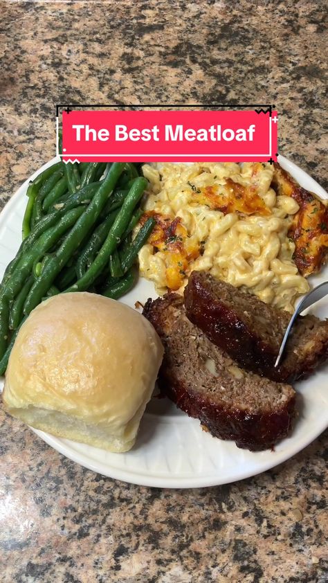 Carman Wilken on TikTok Christmas Dinner Menu, Best Meatloaf, Meatloaf Recipes, Christmas Dinner, Meatloaf, Yummy Appetizers, Ground Beef, Food To Make