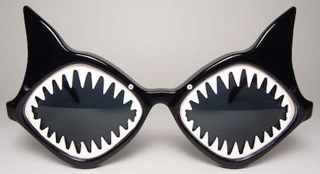 Raven Fashion, Funky Frames, Shark Stuff, Animal Sunglasses, Pretty Sunglasses, News Of The World, Funny Sunglasses, Shark Bait, Funky Glasses