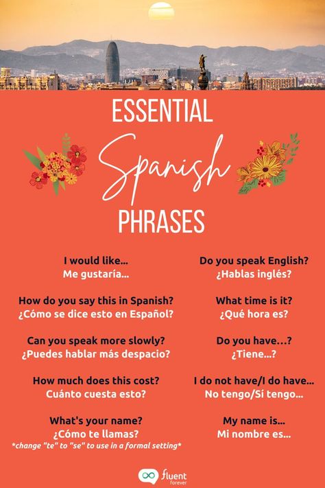 Spanish For Travelers, Spain Vocabulary, Spanish Travel Phrases, Travel Spanish, Travel Vocabulary, Spanish Vocabulary List, Advanced Spanish Vocabulary, Common Spanish Phrases For Travel, Spanish Places Vocabulary