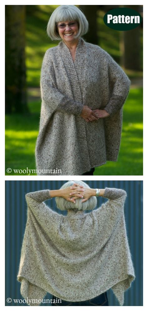 Crochet Baby Shrug, Kawaii Patterns, Ruana Pattern, Crochet Baby Poncho, Modern Knitting Patterns, Cape Pattern, Poncho Knitting Patterns, Animal Knitting Patterns, Modern Knitting