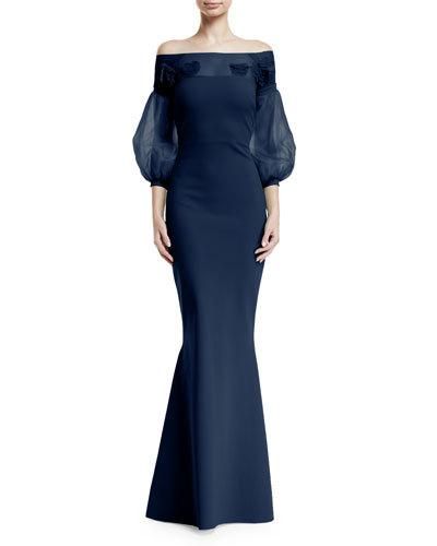 Formal Gowns With Sleeves Classy, Mother Of The Groom Gowns Classy Mom, Mothers Gowns, Evening Gowns With Sleeves, Mother Of The Bride Dresses Long, Shrug For Dresses, Chiara Boni, Mother Of Groom Dresses, Sleeve Gown