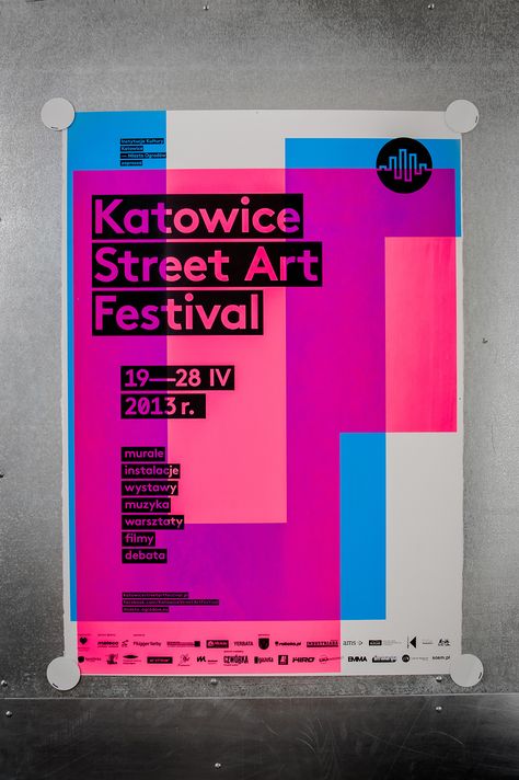 Katowice Street Art Festival – silkscreen poster series on Behance Art Festival Poster, Visuell Identitet, Flyer Inspiration, Door Poster, Festival Logo, Series Poster, Graphic Posters, Graphisches Design, 타이포그래피 포스터 디자인