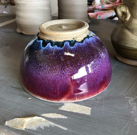 Oxide Glaze Pottery, Cosmic Oil Spot Glaze Combinations, Crystal Glaze Ceramics, Glaze Designs For Pottery, Pottery Glaze Combos, Purple Crystal Glaze Combinations, Amaco Cosmic Tea Dust Glaze Combinations, Rainbow Glaze Pottery, Glazed Pottery Ideas