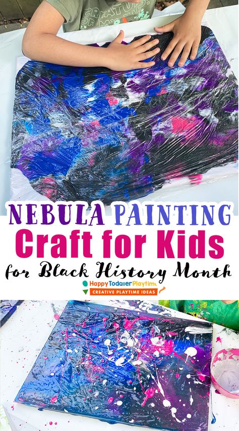 Space Toddler Activities, Fun Painting Projects, Painting Projects For Kids, Space Lesson Plans, Painting Crafts For Kids, Galaxy Crafts, Nebula Painting, Easy Kid Activities, Learning Preschool