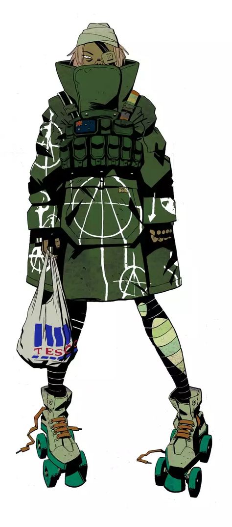 Jamie Hewlett (Gorillaz, Tank Girl) Inspo Album - Imgur Jamie Hewlett Art, Jamie Hewlett, Gorillaz Art, Laser Tag, 캐릭터 드로잉, Post Apocalypse, Arte Sketchbook, Tank Girl, Roller Skates