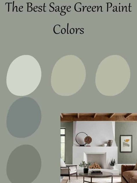 The Best Sage Green Paint Colors - At Lane and High Sage Green Entryway Wall Colors, Sage Green Accent Wall Office, 2024 Green Paint, Family Room Paint Colors 2023, Sage Green Living Room Walls, Best Sage Green Paint Colors, Best Sage Green Paint, Green Dining Room Walls, Sage Green Kitchen Walls