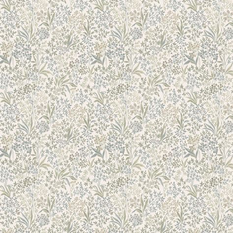 Green And Cream Wallpaper, Nocturne Wallpaper, Scandinavian Wallpaper, Go Wallpaper, Cottage Inspiration, Interior Wallpaper, Scandinavian Bedroom, Cottage Art, Botanical Wallpaper