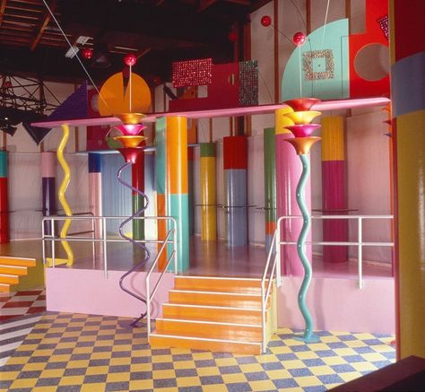 Peter Shire, 80s Interior, Pastel Interior, Memphis Milano, 80s Design, Memphis Design, Retro Interior, Dark Interiors, Boho Interior