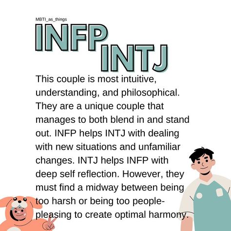 Intj X Infp Relationship, Infp Intj Relationship Fanart, Intj Infp Ship, Infp X Intj Relationships, Infp Intj Relationship, Intj 4w5, Intp Relationships, Intj Infp, Mbti Facts