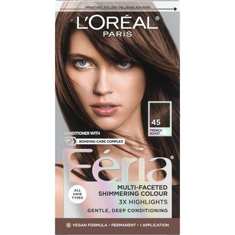 Chocolate Hair Dye, Loreal Paris Hair Color, Loreal Paris Feria, Feria Hair Color, Deep Black Hair, Silver Hair Dye, Blue Black Hair Color, Loreal Hair Color, Edgy Hair Color