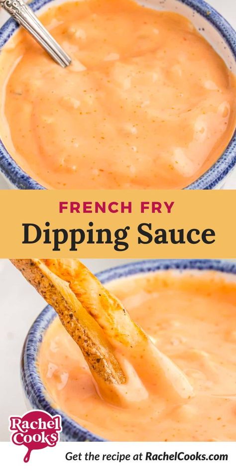 Ready to branch out from plain ketchup with your French fries? This creamy, lightly spicy French fry sauce recipe is the best! French Fry Dipping Sauce, Fry Dipping Sauce, French Fry Sauce, Spicy Ranch Dressing, Easy Sauce Recipe, Spicy Ranch, Ranch Dipping Sauce, Ranch Recipe, Fry Sauce