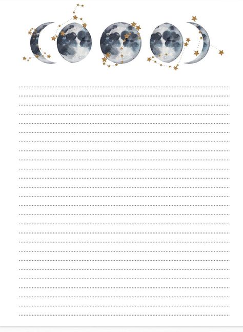 Vintage Writing Paper Printable, Printable Lined Paper Journal Pages, Page Templates For Samsung Notes, Witchy Stationary, Printable Grimoire Pages, Minimalistic Tattoo, Writing Paper Template, Stationary Printable, Samsung Notes