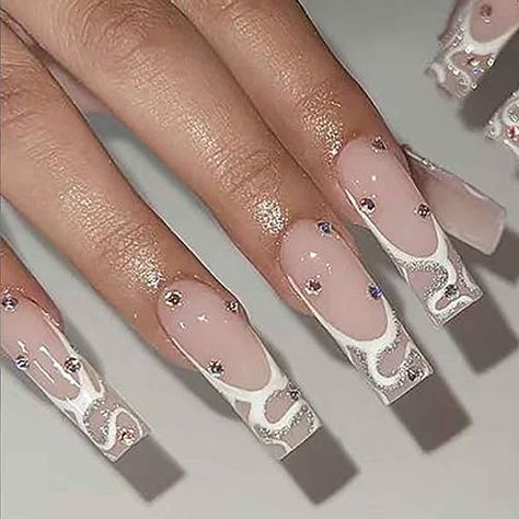 Check out this list white nails from protoloker Fake Acrylic Nails, Nagel Tips, Nail Type, Manicure Diy, Chocolate Design, Coffin Press On Nails, Fake Nails With Glue, Nail Supplies, Nail Length