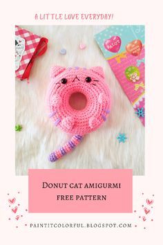 Donut Craft, Crochet Stuffies, Donut Cat, Crochet 101, Donut Pattern, Yarn Patterns, Cute Amigurumi, Sock Monkeys, Crochet Cat Pattern