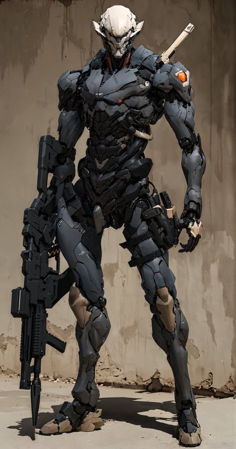 Combat Robot Concept Art, Cyberpunk Robot Art, Mech Armor Concept Art, Fantasy Robot Concept Art, Android Concept Art, Humanoid Robot Concept Art, Mecha Concept Art, Scifi Armor, Cyberpunk Robot