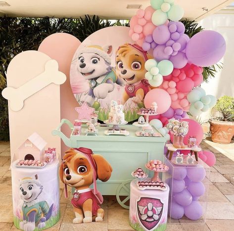 Skye And Everest Birthday Party Decor, Skye Birthday Party Decorations, Sky Paw Patrol Party Ideas, Skye Paw Patrol Cake, Paw Patrol Birthday Party Cake, Skye Birthday Party, Skye Paw Patrol Party, Paw Patrol Skye Birthday, Sky Paw Patrol