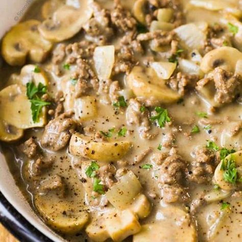 Home - Spend With Pennies Quick Ground Beef Recipes, Best Ground Beef Recipes, Beef Stroganoff Easy, Ground Beef Stroganoff, Ground Beef And Potatoes, Stroganoff Recipe, Beef And Potatoes, Ground Beef Recipes Easy, God Mat