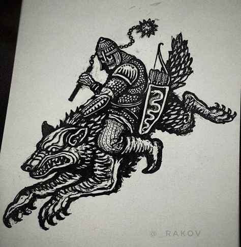 Armored Horse Tattoo, Knight Tattoo Medieval, Orc Tattoo, Horseman Tattoo, Knight On Horse, Medieval Tattoo, Knight Tattoo, Fantasy Tattoos, Getting A Tattoo