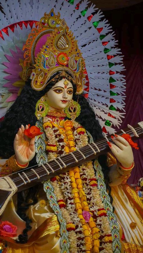 सरस्वती माता फोटो Hd, सरस्वती माता Hd, Sarswati Maa Wallpapers Full Hd, Saraswati Wallpaper, Durga Wallpaper, Goddess Pictures, Jitendra Kumar, Saraswati Picture, Beautiful Scenery Drawing