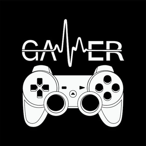 Gamer Tshirt Design, Gamer Tshirt Ideas, Gaming Logo Design Graphics, Gamer Logo Design, Gamer Icon, Game Art Design, Game Controller Art, Gaming Illustration, Logo Gamer