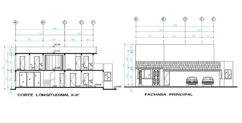 AutoCAD Drawing Of Bungalow Elevation And Section With Working Dimension CAD File - Cadbull Plan Elevation Section Of House, Plan Section Elevation Drawings, 2d Plan Autocad Elevation, Plan Elevation Section Of House Autocad, Autocad 2d Drawing Civil, Cad Designer, Section Drawing, Elevation Drawing, Drawing Block