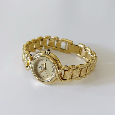 SOLD** Fendi gold plated round Watch from the 90s Fendi Watch, Golden Watch, Round Watch, Jewelry Lookbook, The 90s, Watch Collection, Gold Watch, Monaco, Mood Board