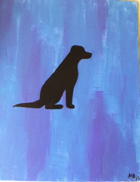 Black Lab Painting Easy, Dog Outline, Labs Art, Dog Sketch, Sharpie Art, Quirky Art, Flower Sketches, Watercolor Paintings Easy, Easy Canvas Painting