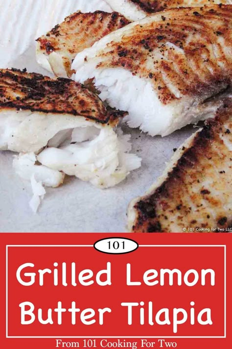 Bursting with great flavor, this grilled lemon butter tilapia is flaky and tender. Just follow these easy step by step photo instructions for a great meal. #GrilledTilapia #LemonButterTilapia Grilled Tilapia Recipes, Lent Food, Cooking Steak On Grill, Lemon Butter Tilapia, Tilapia Recipes Easy, Lemon Tilapia, Grilled Meals, Grilled Tilapia, Grilled Fish Recipes