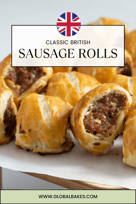 Pork And Apricot Sausage Rolls, Best British Sausage Roll, Daylight Donuts Sausage Rolls Recipe, Pie Crust Sausage Rolls, English Sausage Rolls British, Sausage Biscuit Sandwich, Sausage Rolls Aesthetic, English Recipes British Traditional, Pork And Apple Sausage Rolls