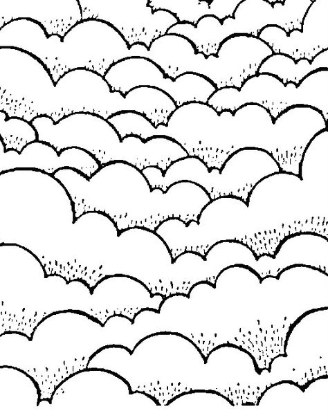 Cloud Tattoo Design Drawings, Cloud Outline Tattoo, Cloud Background Tattoo, Cloud Tattoo Stencil, Clouds Tattoo Stencil, Cloud Filler Tattoo Backgrounds, Tattoo Clouds Shading, Clouds Outline, Tattoo Space Filler Ideas