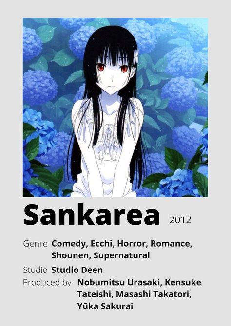 Sankarea Sankarea Anime, Sankarea Undying Love, Poster Information, Anime Minimalist Poster, Best Romance Anime, Anime Suggestions, App Anime, Anime List, New Movies To Watch