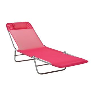 Outdoor Chaise Lounges in Outdoor Lounge Chairs | Pink - Walmart.com Tanning Chair, Relaxing Pool, Pool Lounge Chairs, Folding Lounge Chair, Sun Chair, Pool Chairs, Outdoor Chaise Lounge Chair, Beach Lounge, Sun Lounge